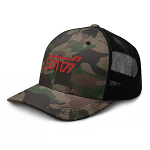 STi camouflage trucker hat